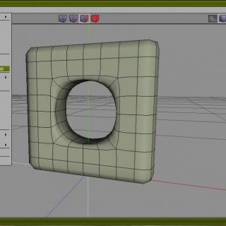 Wings 3D - Make a round hole in a square object