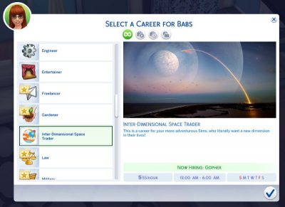 Inter-Dimensional Space Trader Career - Sims 4