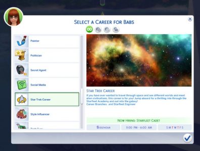 Sims 4 - Star Trek Career