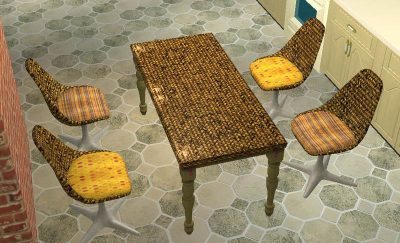 Grunge Wicker Dining Set
