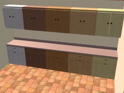 Designer Cabinets in Five Colors