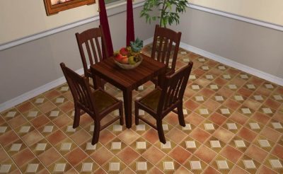 Diamond Linoleum In 5 Colours