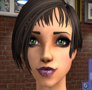 Purple Glitter Lipstick